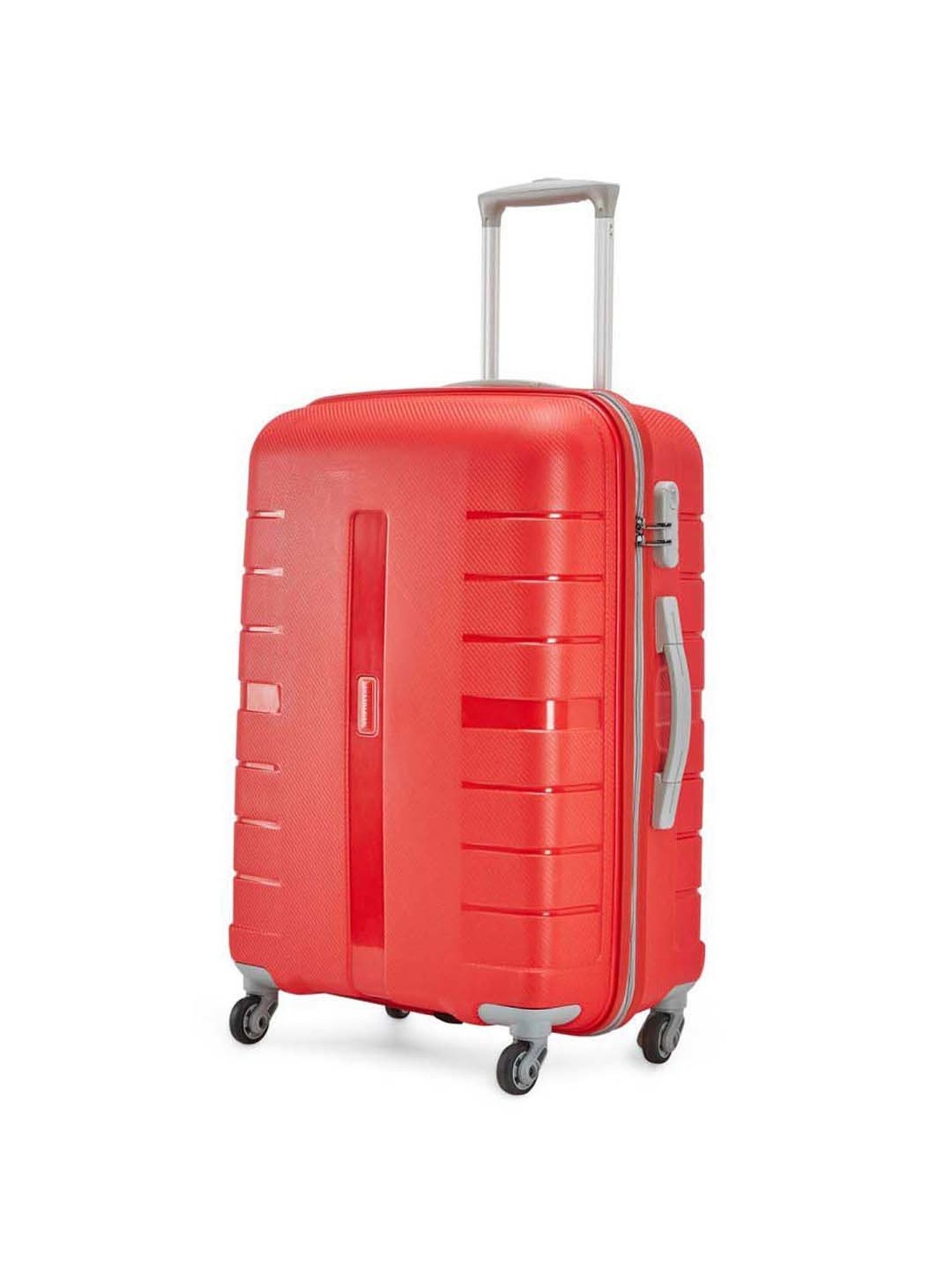 Aristocrat Nexon Fiery Red TextuFiery Red Hard Medium Trolley Bag - 48 cm