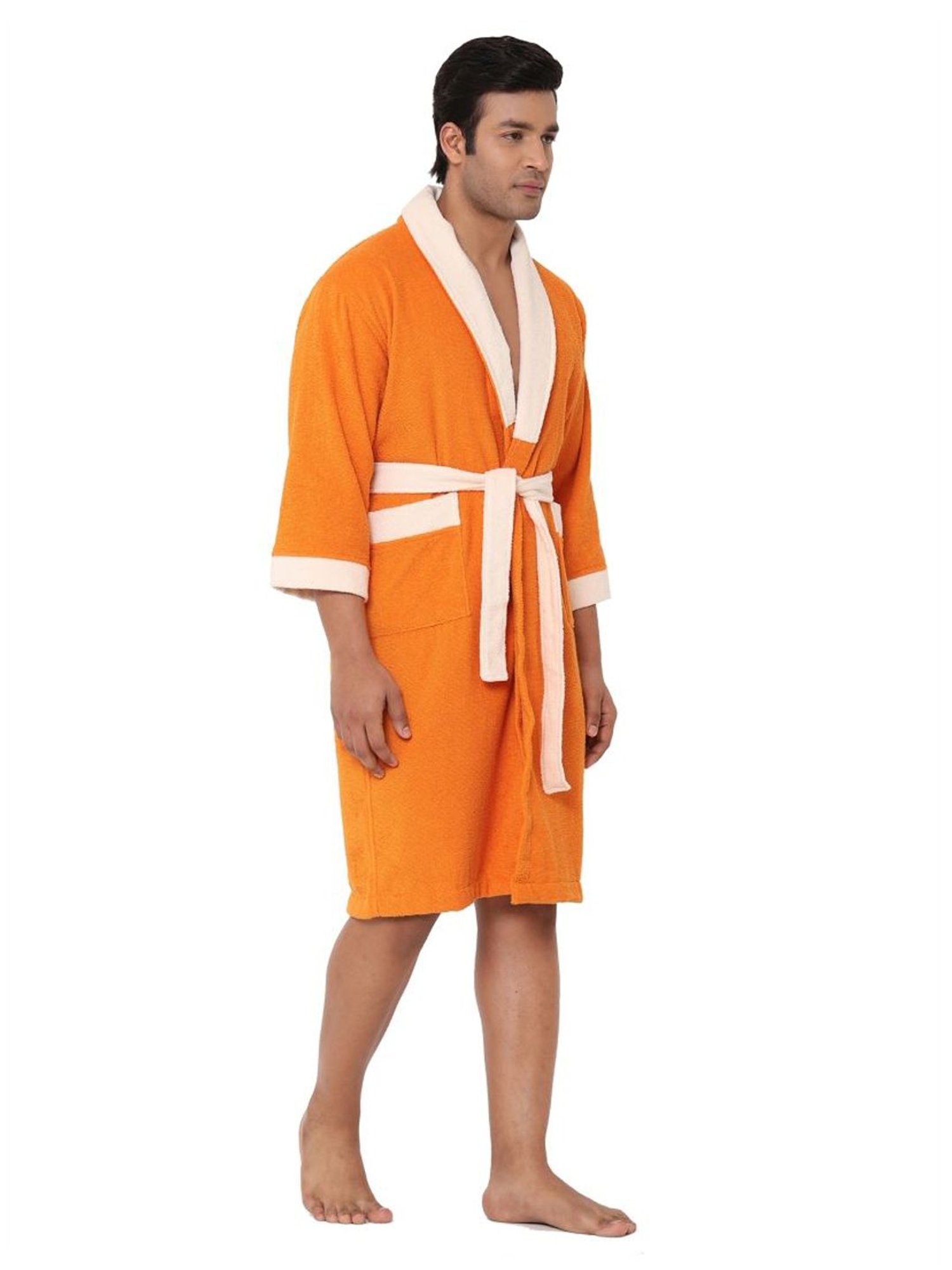 Spaces CLOUDZ Orange Cotton 300 GSM Bathrobes - Set of 1