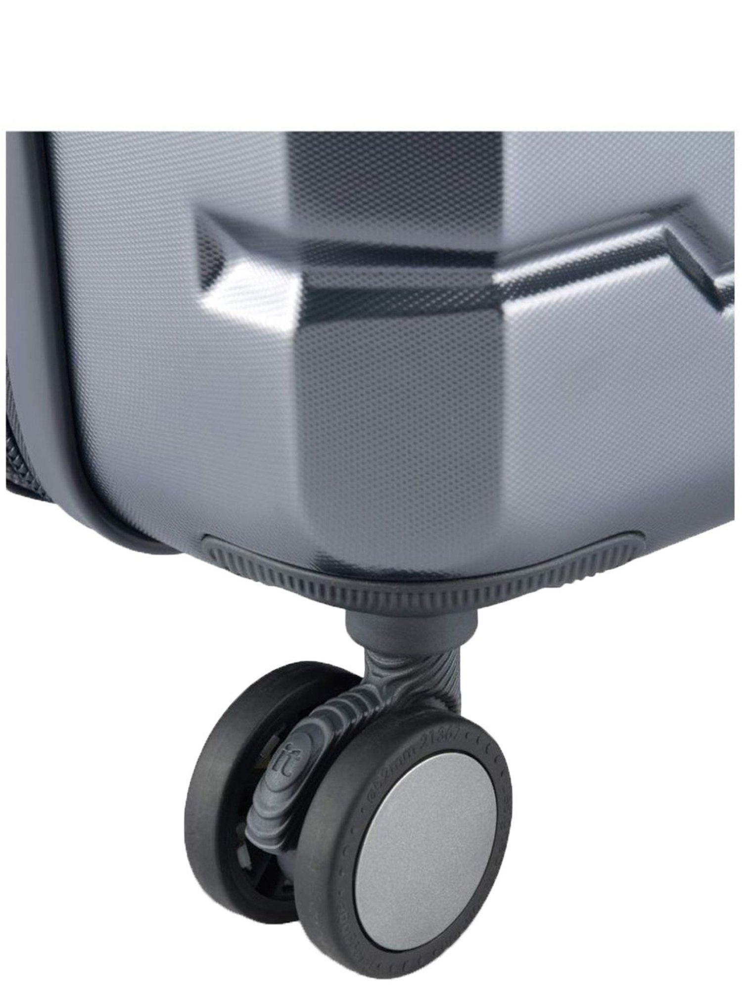 it luggage Prosperous Metalic Grey Medium-24 inches Expandable Hardsided Trolley Bag with TSA Lock