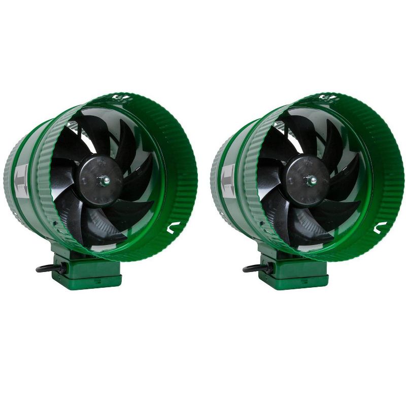 Active Air ACFB8 8 Inch Hydroponics Inline Duct Booster Fans 471 CFM (2 Pack)