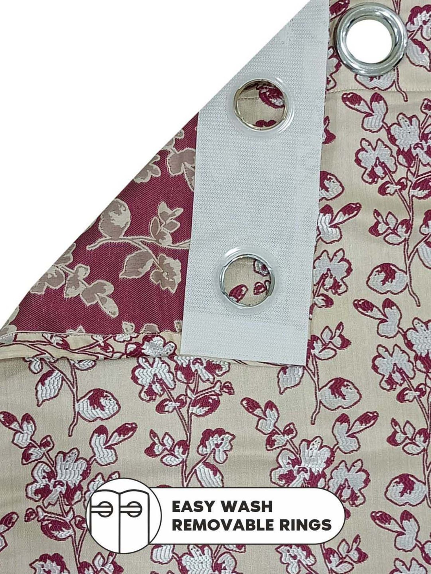 Bianca EL`PESSO Silver & Purple Faux Silk 7 Ft. Door Curtain