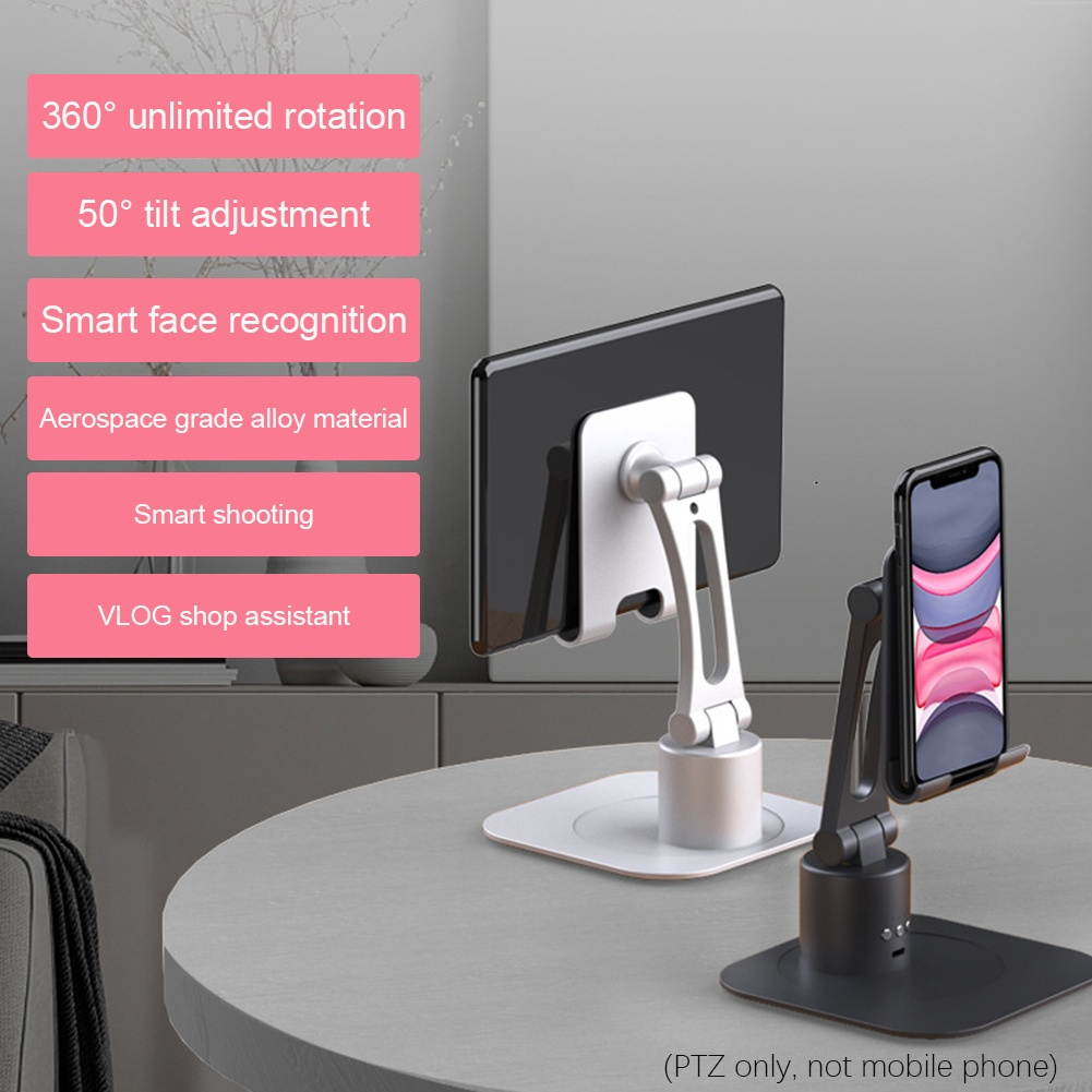Rotatable Smartphone Gimbal Holder Tablet For Vlog Alloy Face Tracking 360&deg; Rotation Face Recognition Tracking