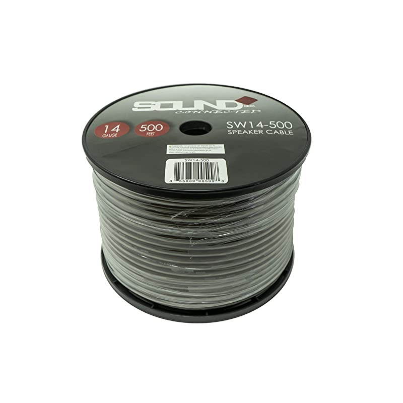 Connected 14 Gauge 500 Speaker Wire HomeCar Spool