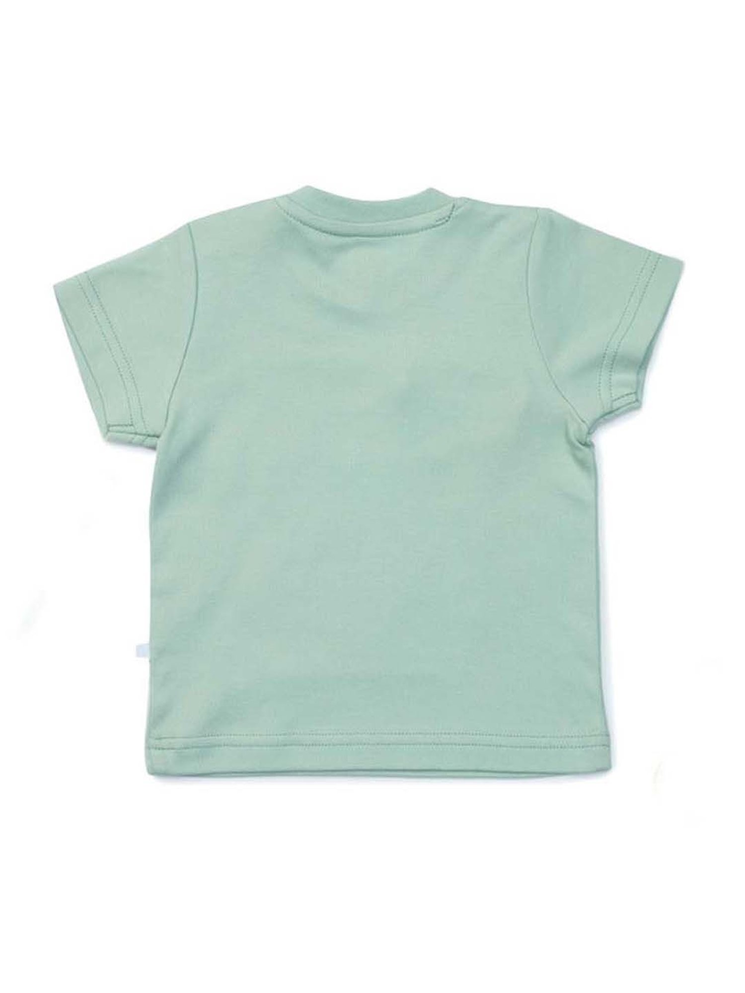 Pranava Kids Green & White Printed T-Shirt (Pack of 2)