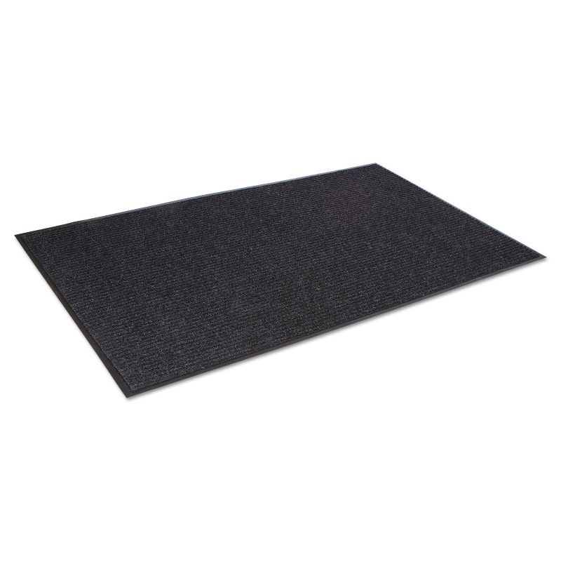 3'x5' Rectangle Solid Floor Mat Black - Crown
