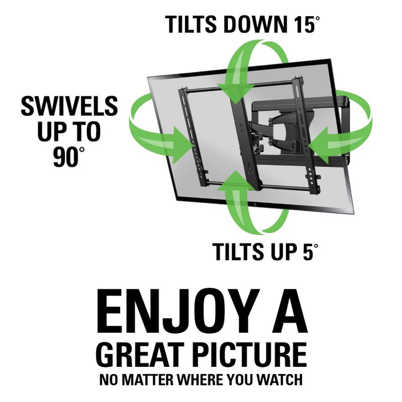 Black Adjustable Tilt/Tilting Wall Mount Bracket for Panasonic Viera TC-P50ST30/TCP50ST30 50" inch Plasma HDTV TV/Television