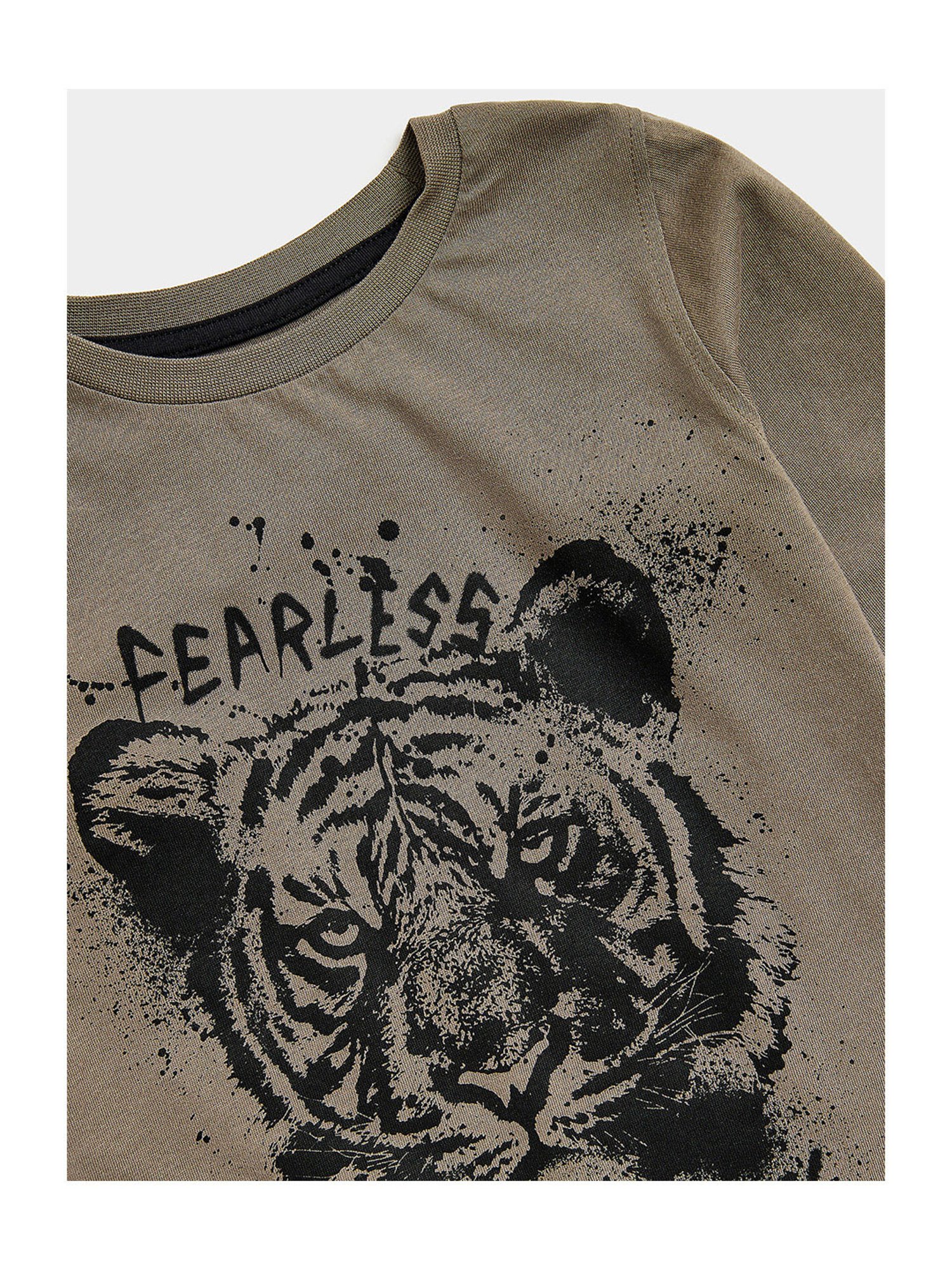 Mothercare Kids Brown Printed Full Sleeves T-Shirt