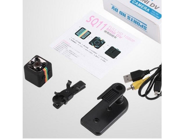 Mini DV SQ11 HD 1080P 720P Spy Voice Video Recorder Infrared Night Vision Digital Small Cam Hidden Camcorder Black