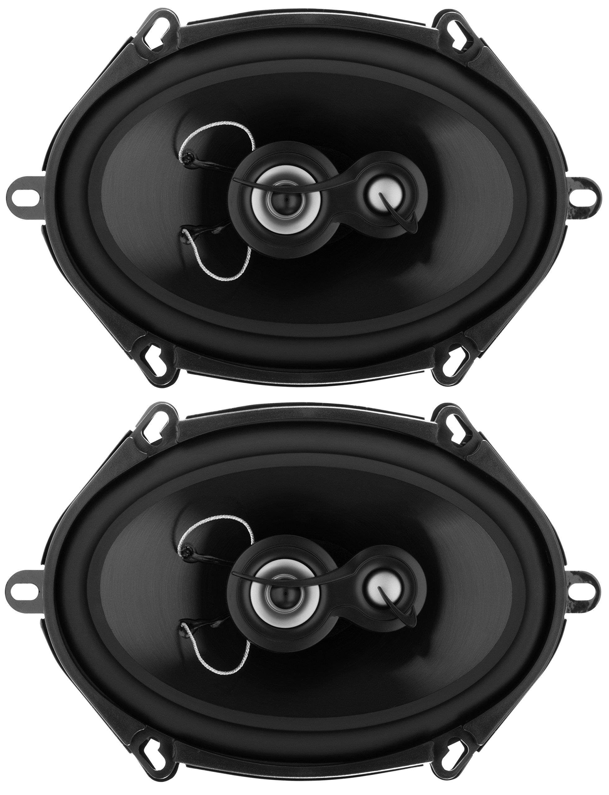 Planet Audio TRQ573 5 x 7 Inch Car Speakers - 300 Watts of Power Per Pair, 150 Watts Each, Full Range, 3 Way, Sold in Pairs
