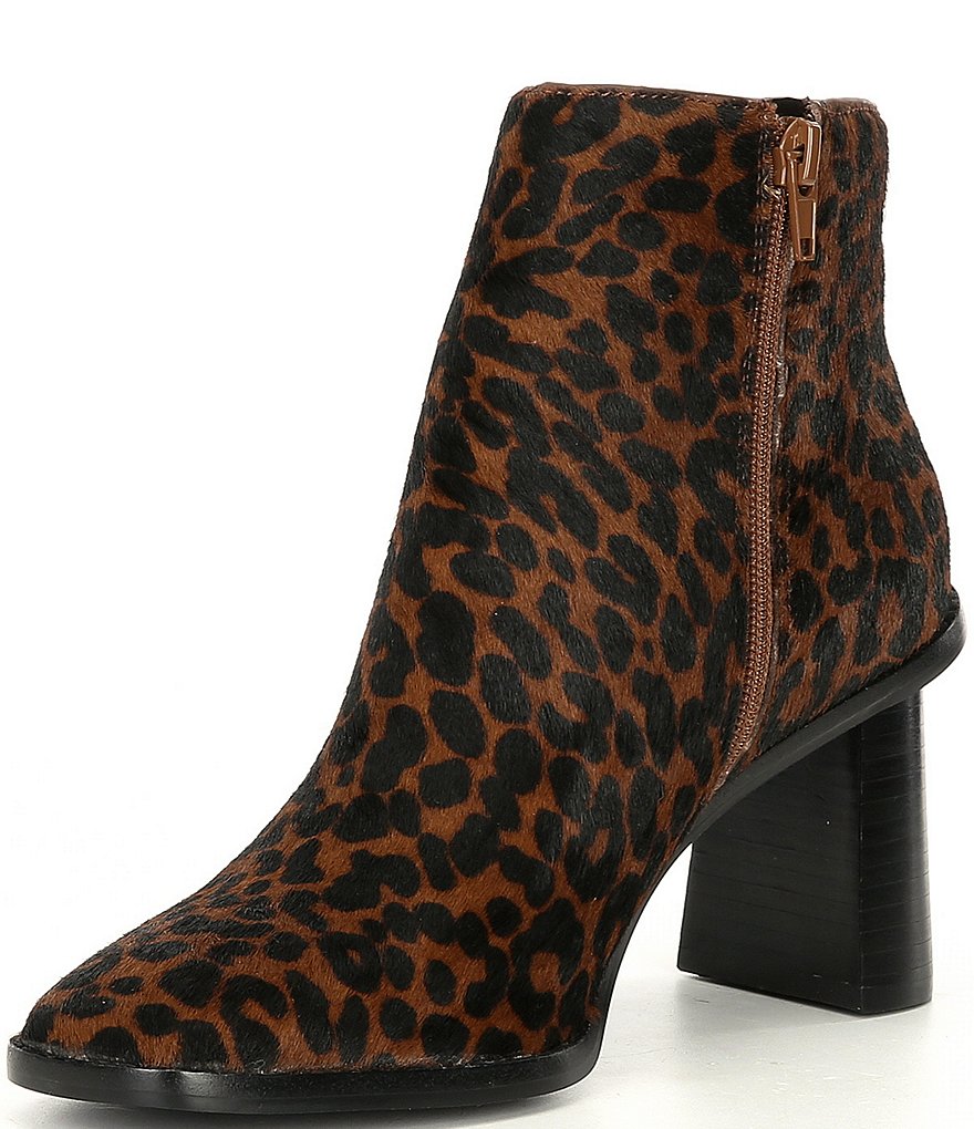 Gibson & Latimer Vina Leopard Print Haircalf Booties