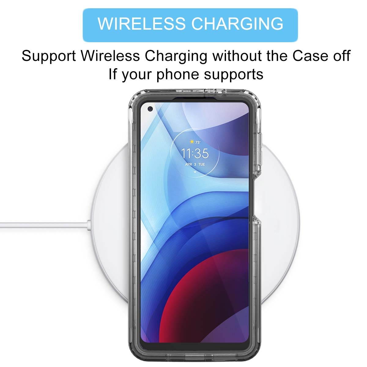 Moto G Power 2021 Case, Tekcoo Shockproof Rugged Body Protection Soft TPU Bumper Clear Case Shell Ultra-Thin Slim Flexible Rubber Anti-Scratch Protective Phone Cover For Moto G Power 2021 - Black