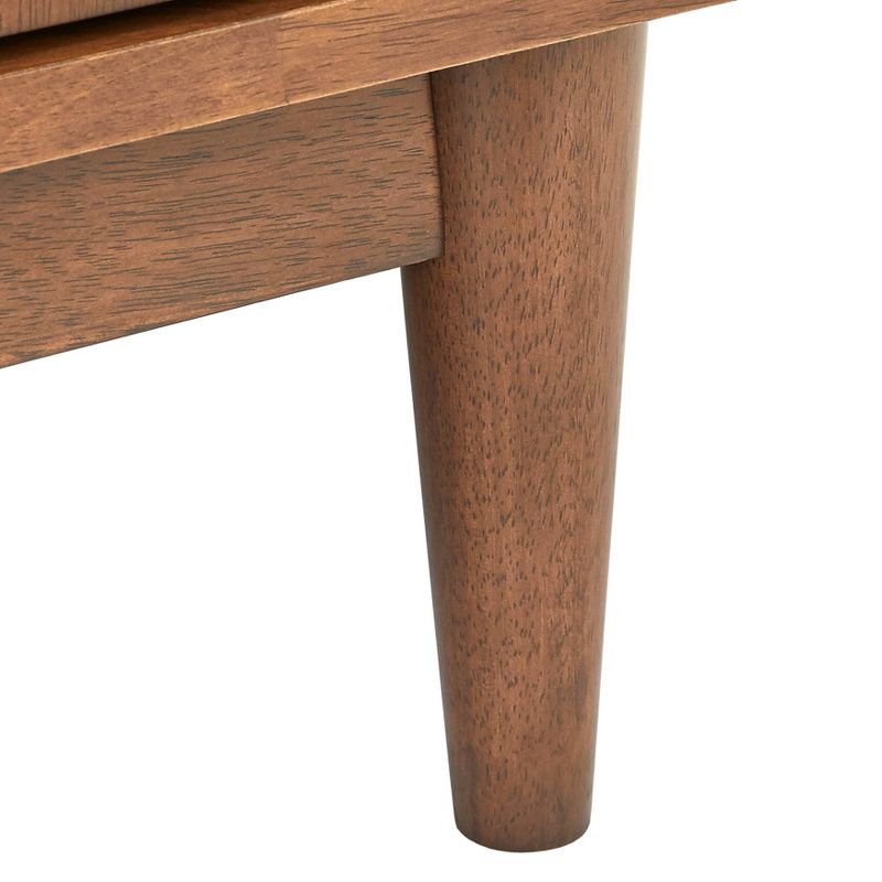 Lawrence Mid-Century Modern Entertainment Center for TV's up to 80" Walnut - Lifestorey