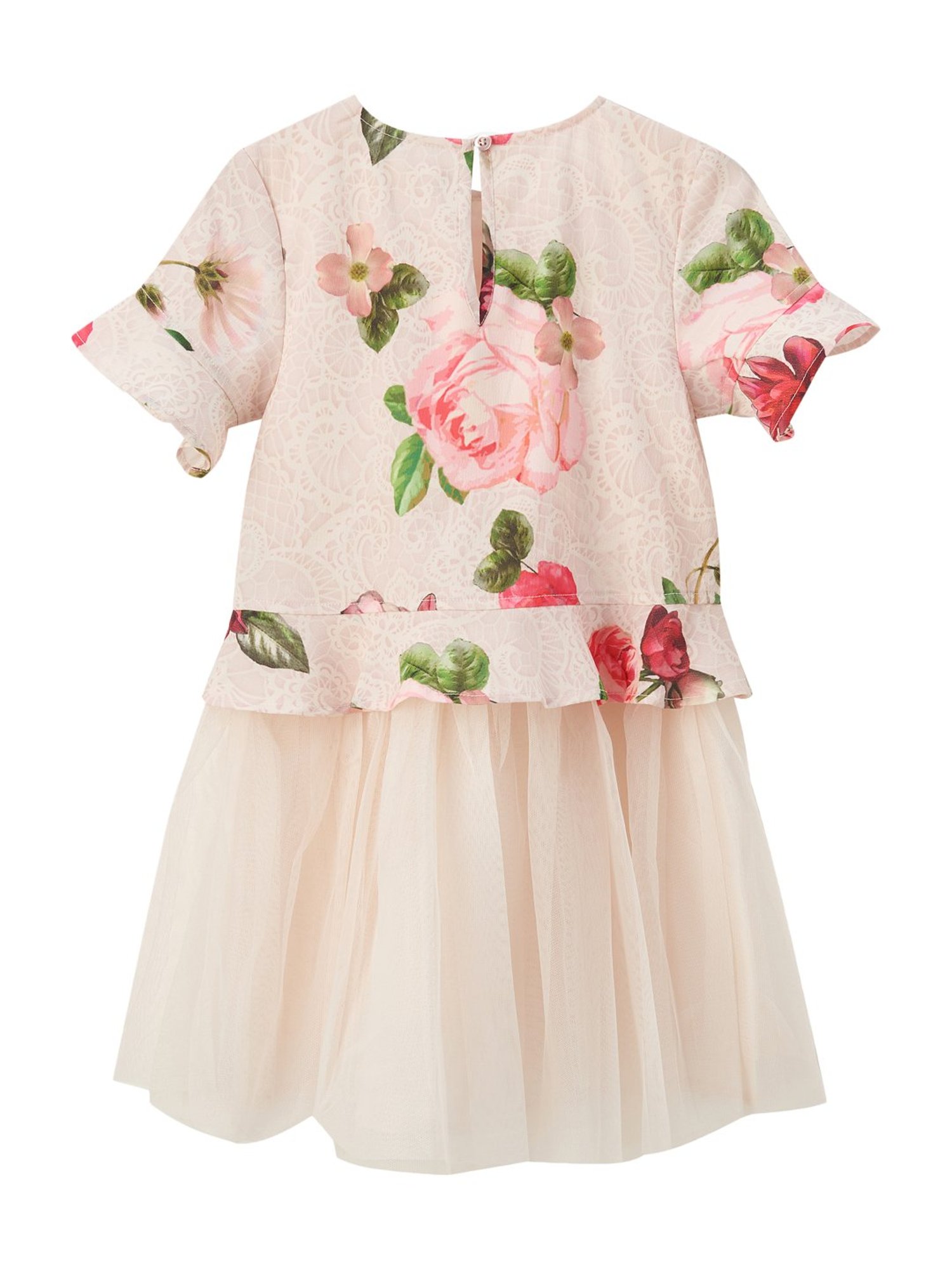 Angel & Rocket Kids Azalea Pink Floral Print Dress