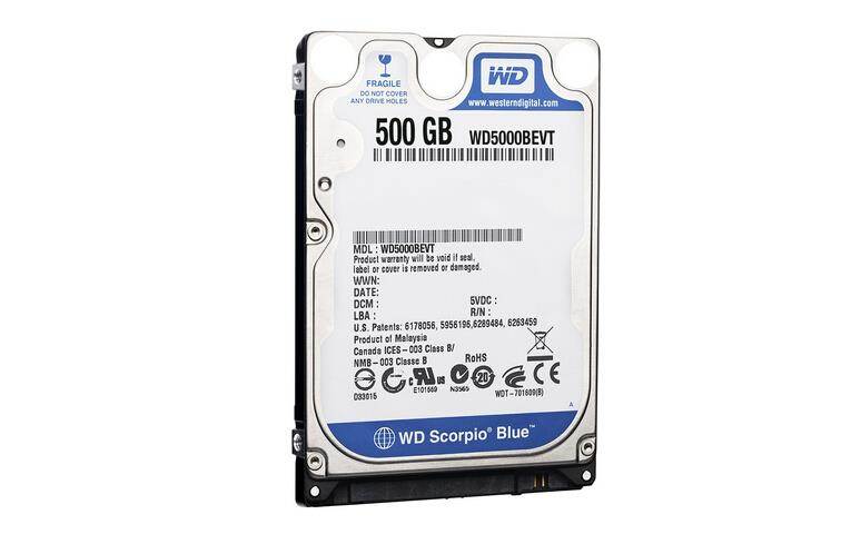Western Digital Scorpio Blue 500 GB Bulk/OEM Hard Drive 2.5 Inch, 8 MB Cache, 5400 RPM SATA II WD5000BEVT