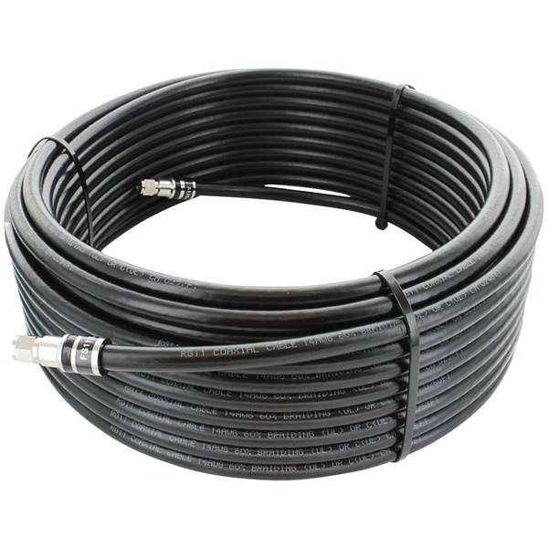 Wilson RG11 75ft Black Cable with F-Male Connectors - 951175