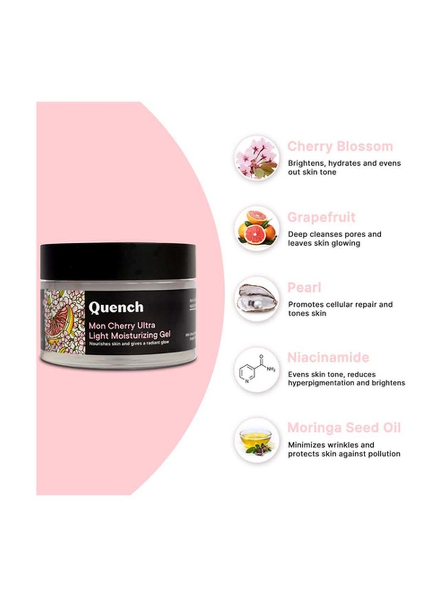 Quench Botanics Mon Cherry Ultra Light Moisturizing Gel - 50 ml