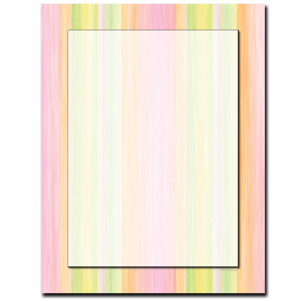 Sherbert Stripes Letterhead Printer Paper, 80 Sheets