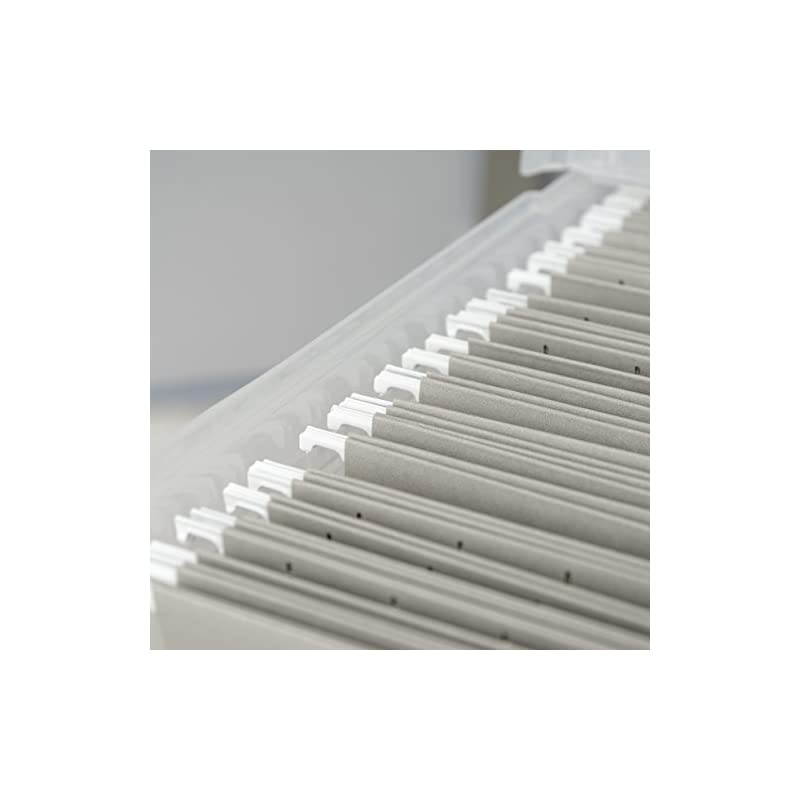 USA FB-31 Letter and Legal Size File Box, Large, Clear, 5 Count