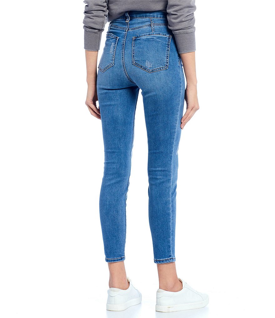 Celebrity Pink High Rise Medium Wash Ankle Skinny Jeans