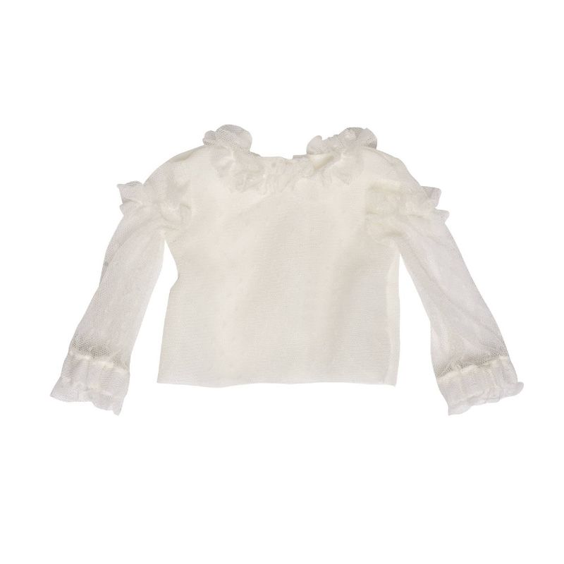 I'M A GIRLY White Blouse with Lace Details Outfit - Fits I'M A GIRLY 18" Fashion Doll