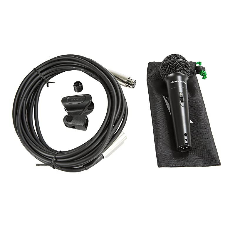 Pvi 100 Dynamic Vocal Cardiod Microphone with XLR Cable and Clip