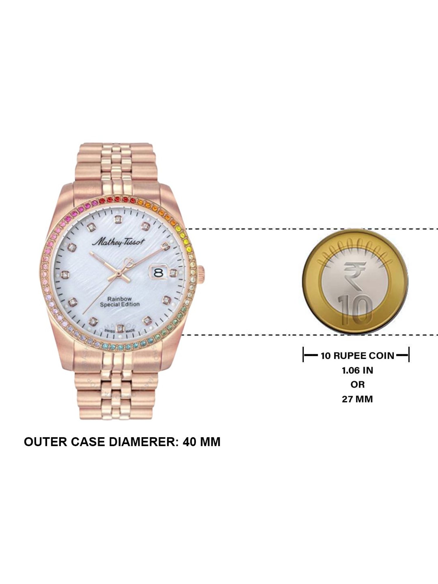 Mathey Tissot H809PQI Mathy Rainbow Analog Watch for Men