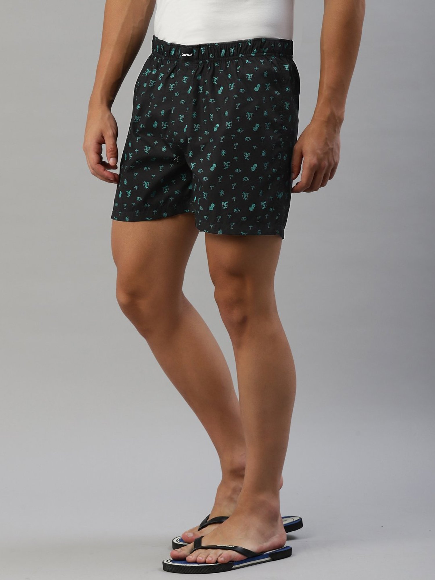 Don Vino Black Printed Boxer Shorts