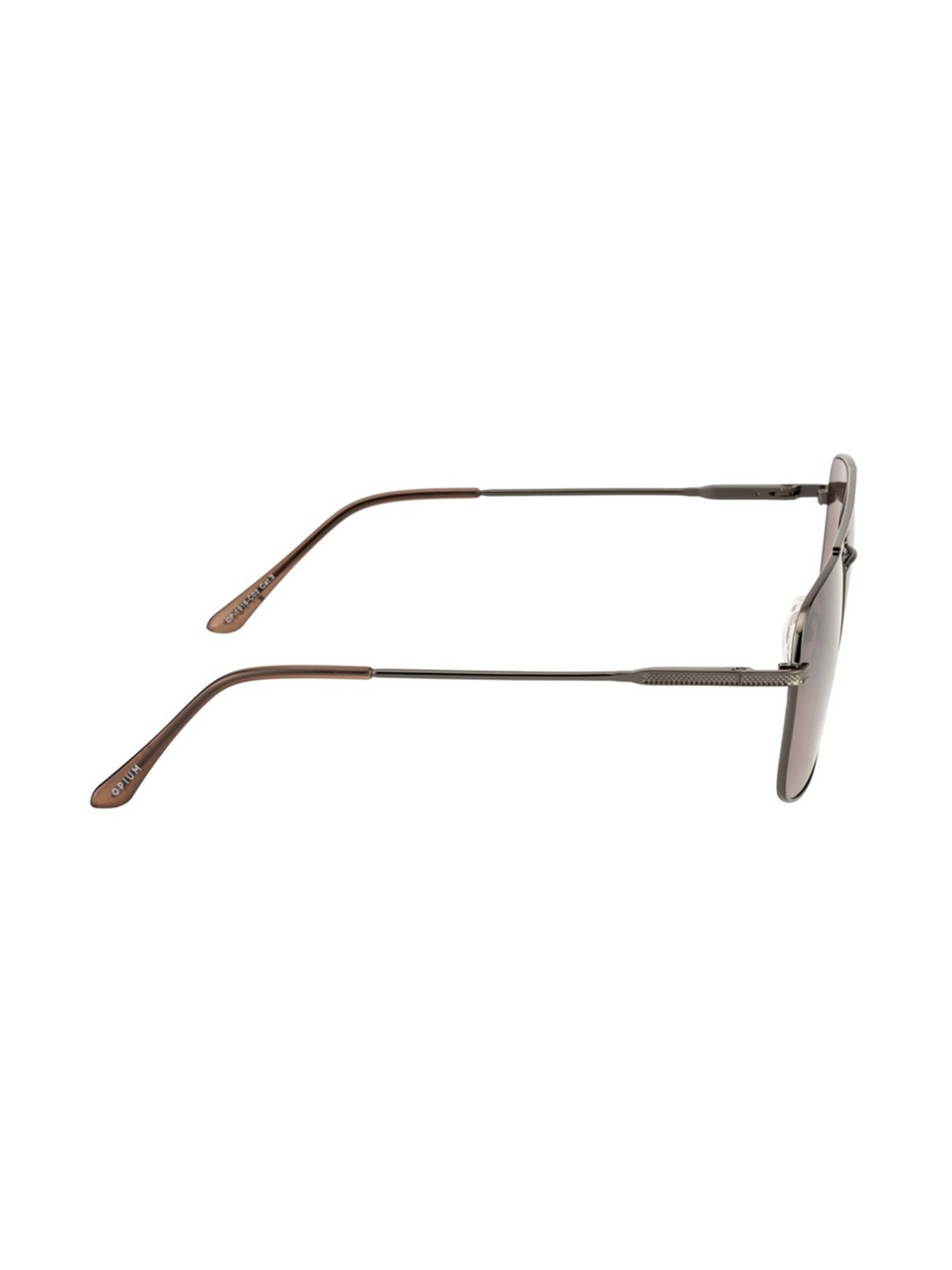 Opium Brown Square Sunglasses for Men