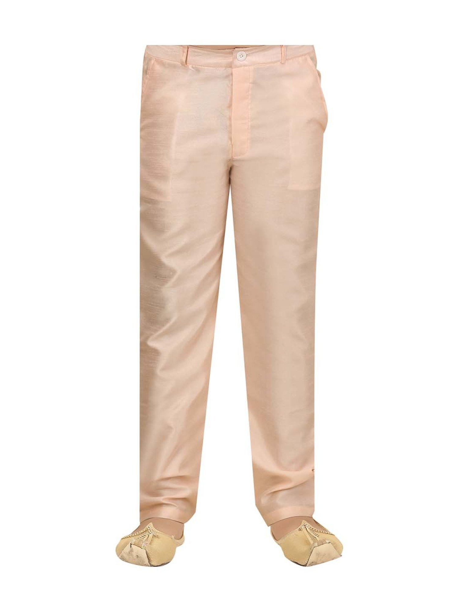 Ahhaaaa Kids Beige Cotton Embroidered Full Sleeves Kurta Set