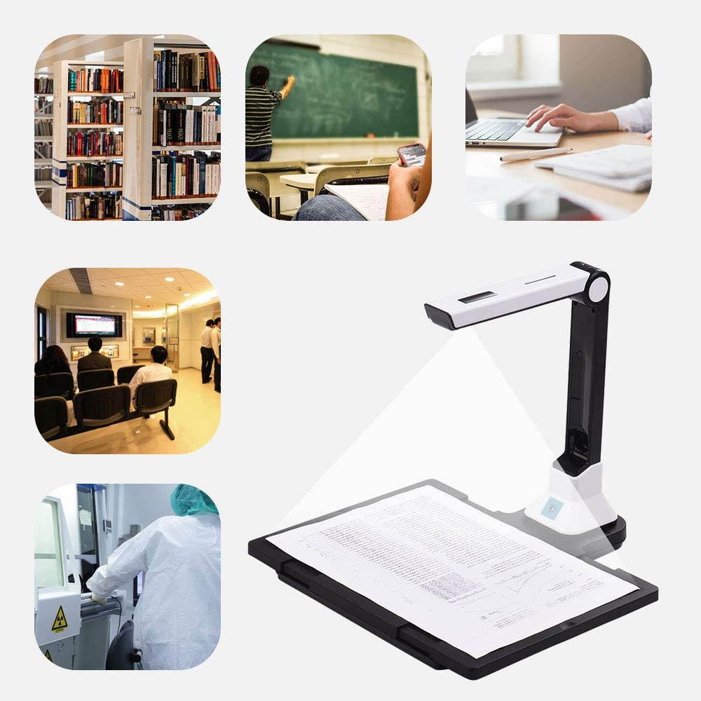 BK50 (hard Mat) 10 Mega-Pixel High Definition Scanner Document Camera Portable Scanner A4 Scanners for File Recognition, Online Classes and Office Card Passport Recognition Document Camera