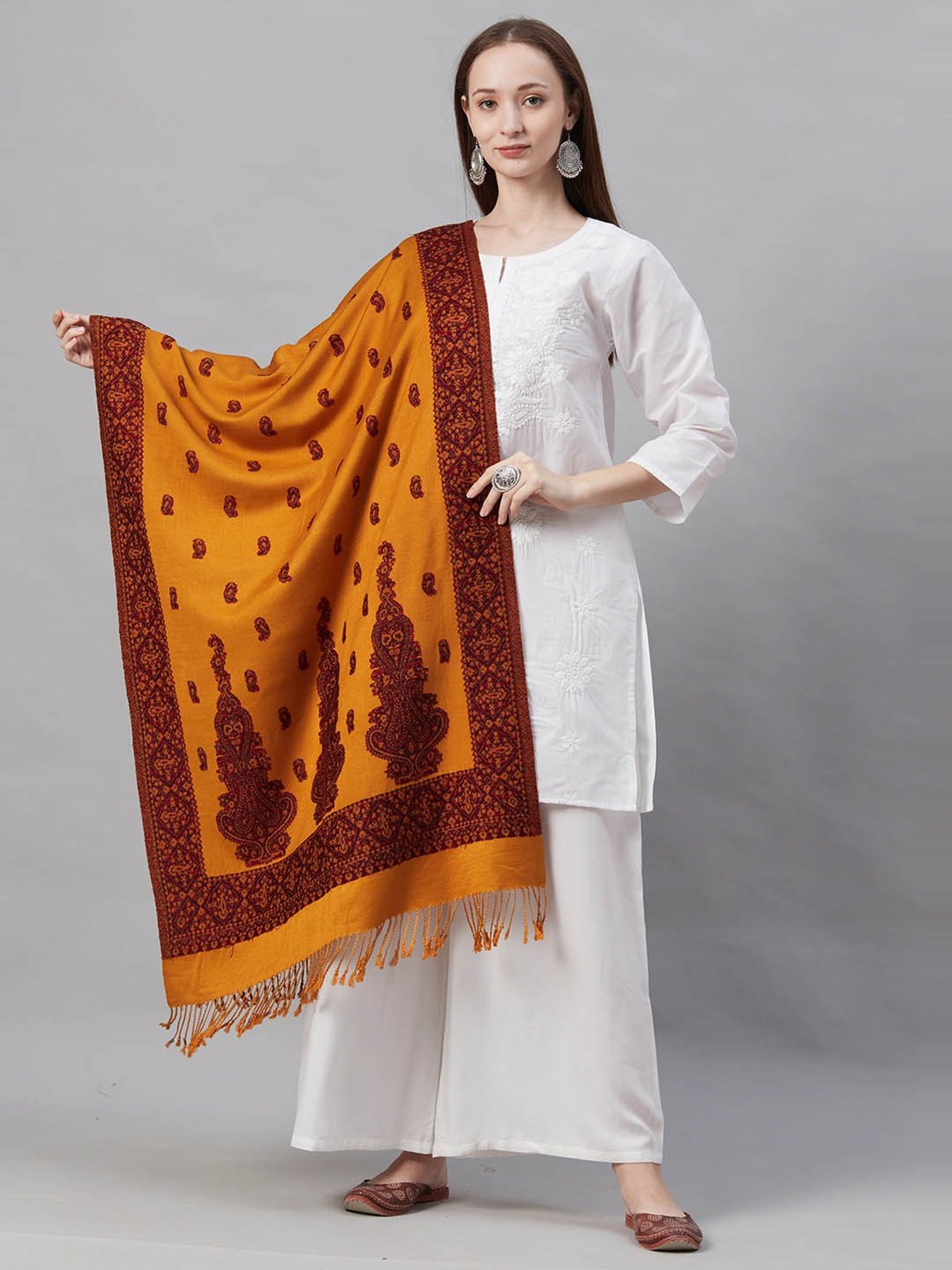 Indo Era Mustard Dupatta