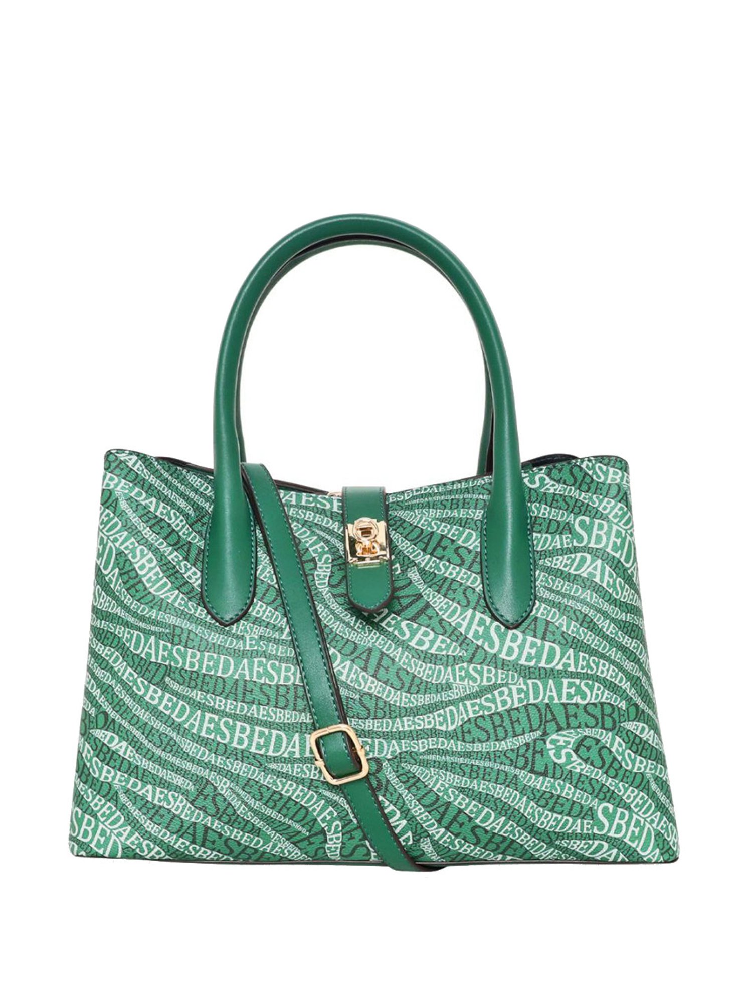 Esbeda Green PU Printed Handbag