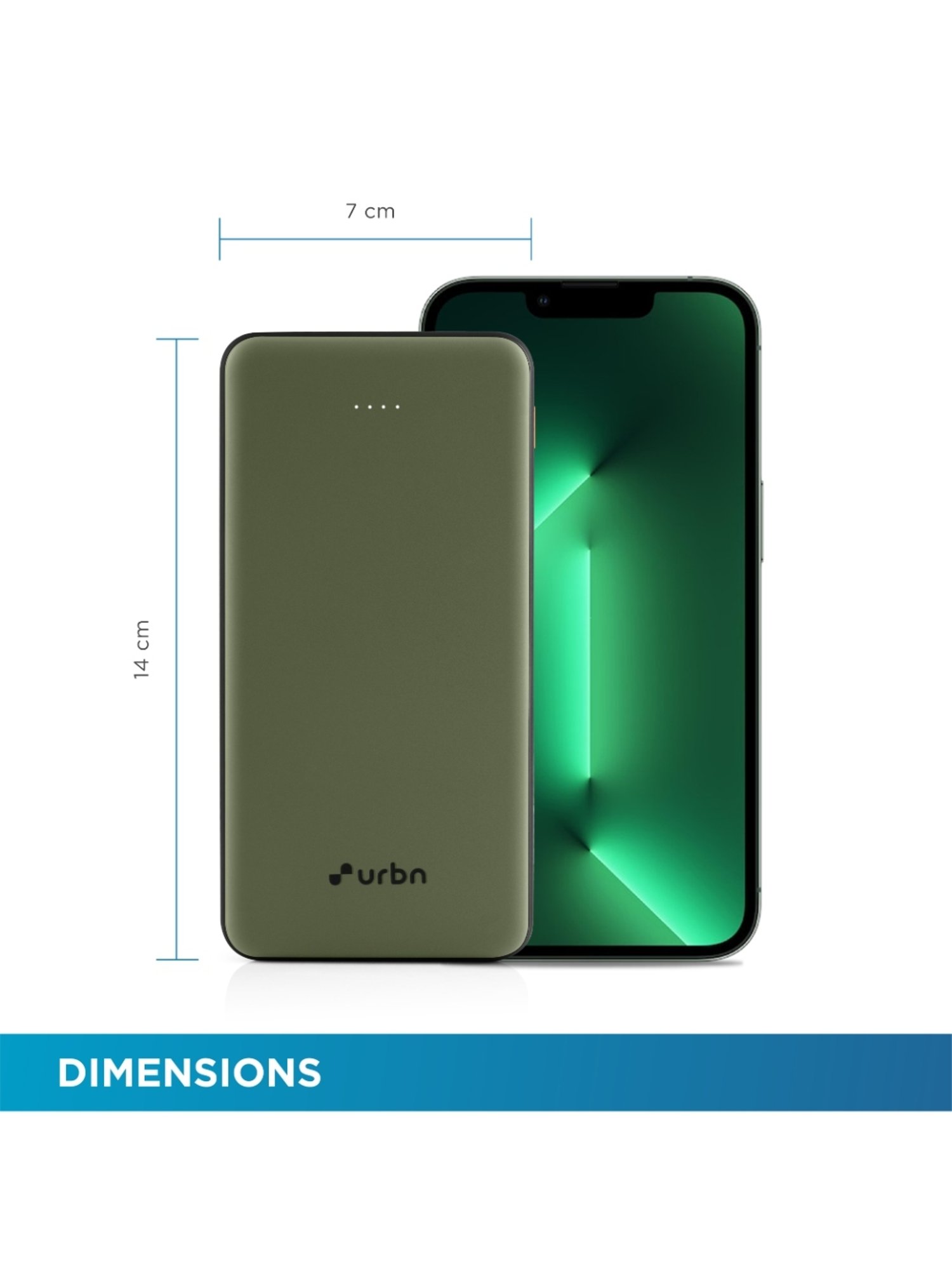 URBN 10000 mAh Ultra Slim 12W Power Bank with Type C Input-Output (Camo)