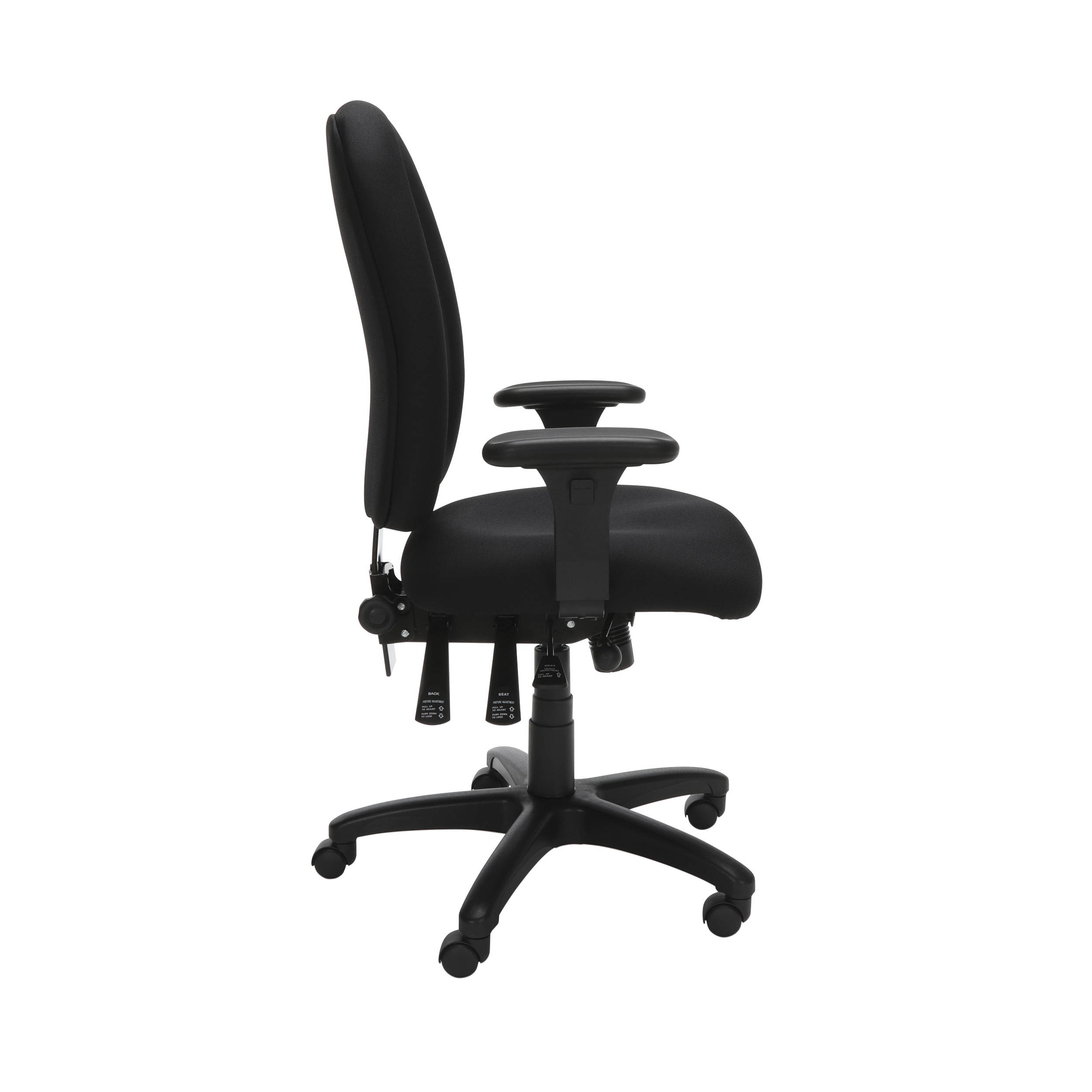 Ergonomic Executive Task Chair w Seat & Back Tilt Feature (Black)