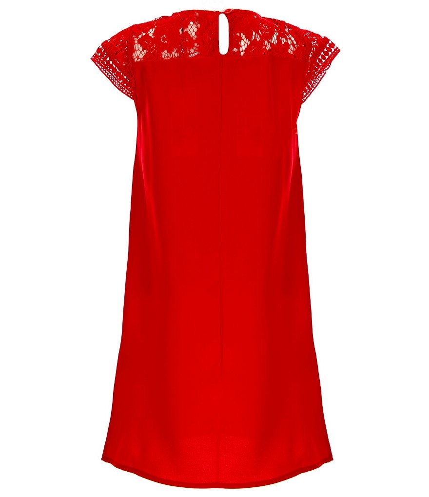 Mini Molly Big Girls 8-14 Lace-Sleeve Shift Dress