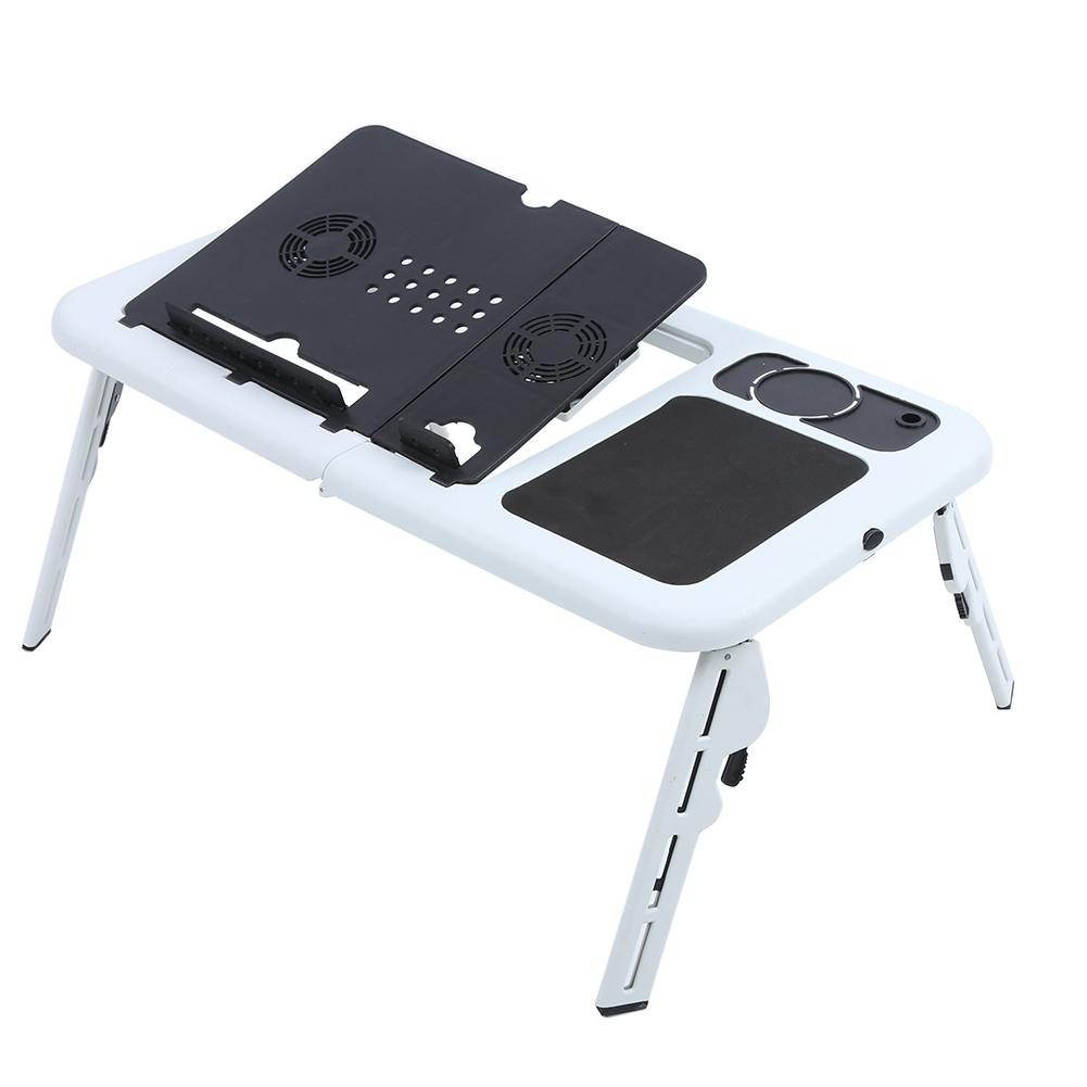 Laptop Lap Desk E-Table Bed Foldable Table With USB Cooling Fans Stand TV Tray