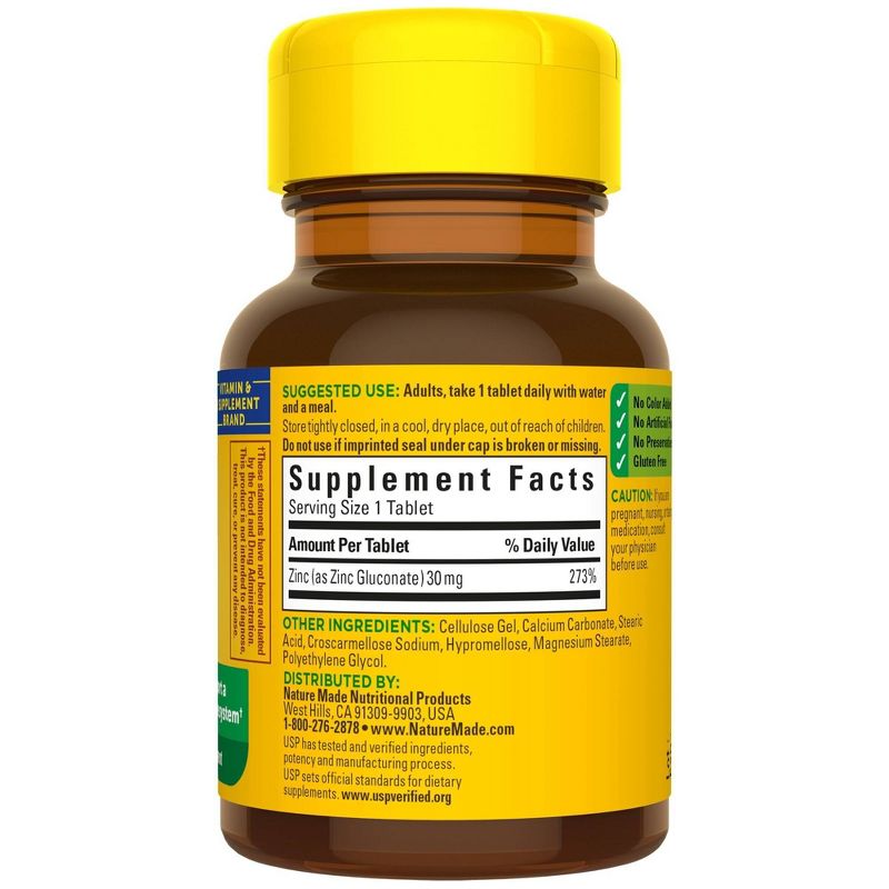 Nature Made Zinc 30mg Dietary Supplements - 100ct
