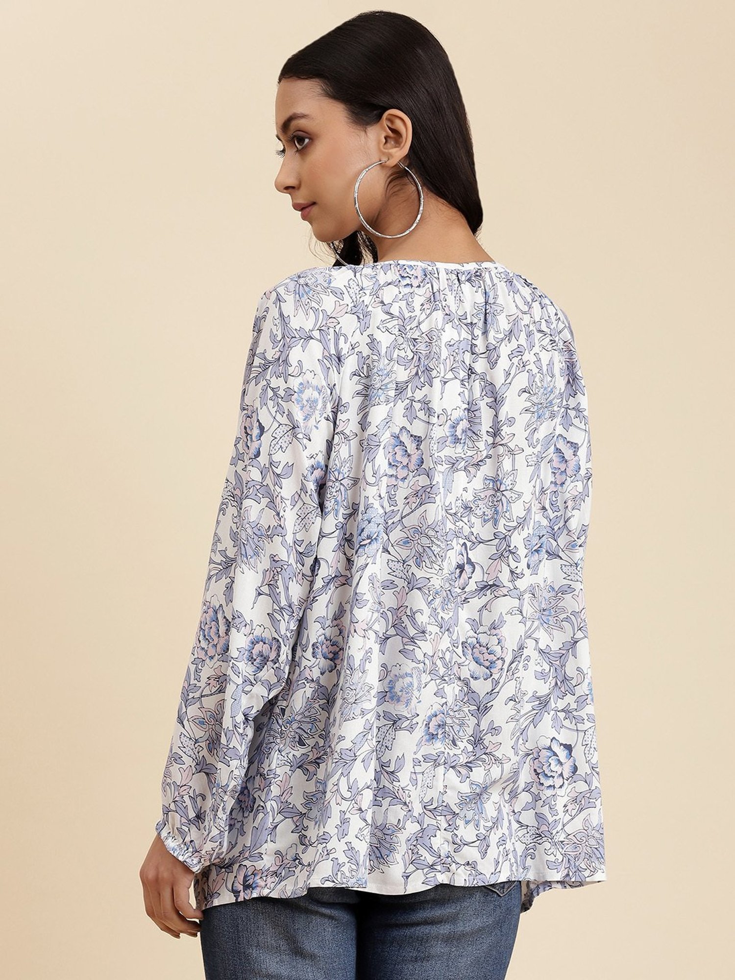 aarke Ritu Kumar White Embroidered Top