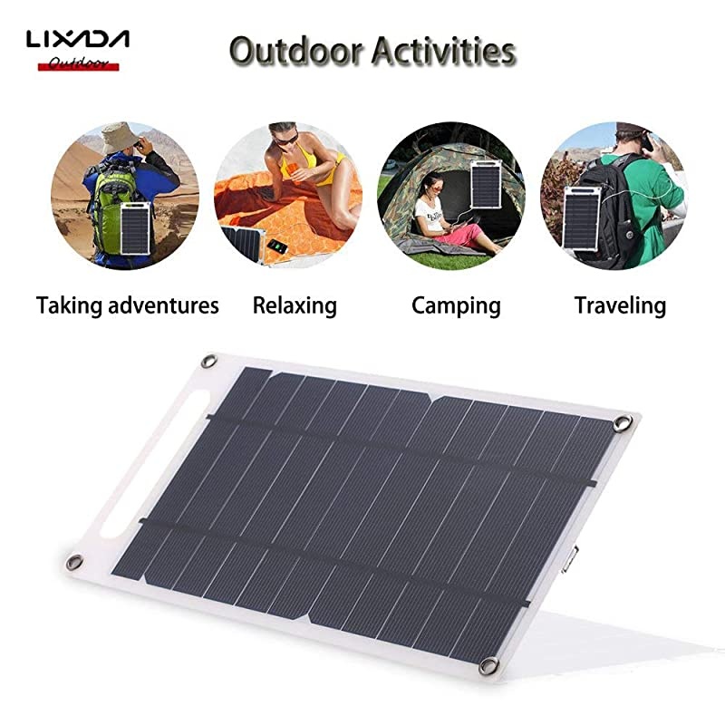 Solar Panel Charger USB Port Portable High Power Paper Shaped Monocrystalline Silicon for Cell Phone Camping