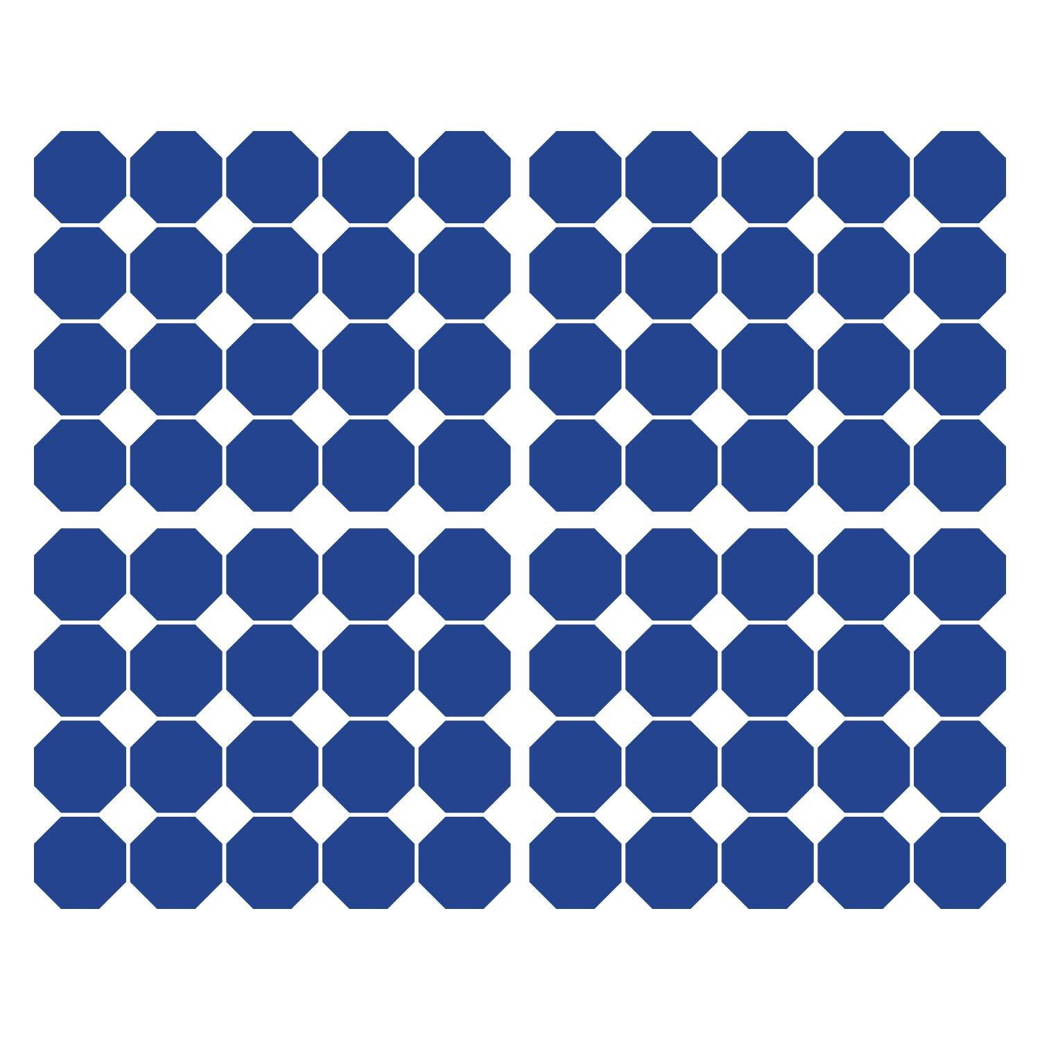 LiteMark 3.5 Inch Black Removable Octagon Decals - Pack of 18