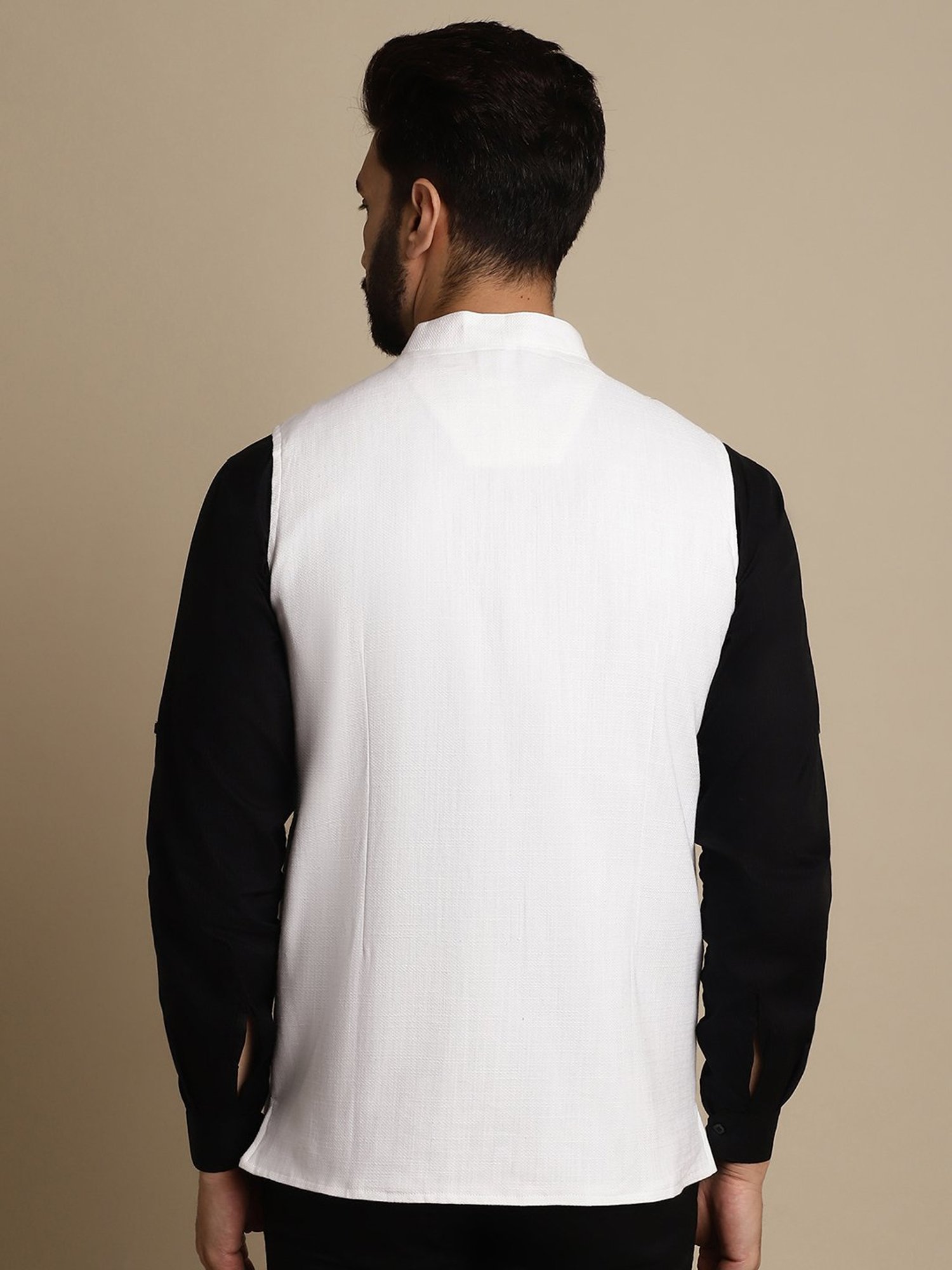 VASTRAMAY Teal Green Regular Fit Printed Nehru Jacket