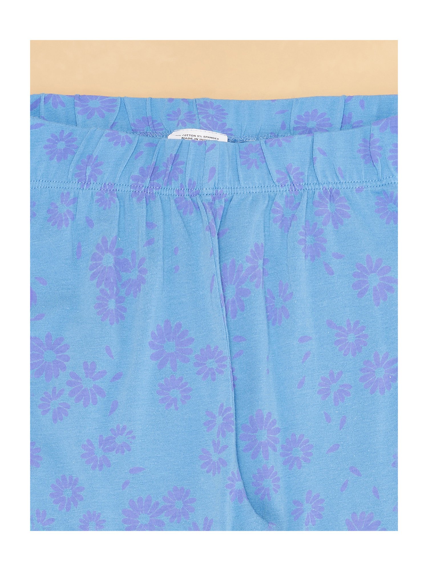 Pantaloons Junior Blue Floral Print Leggings