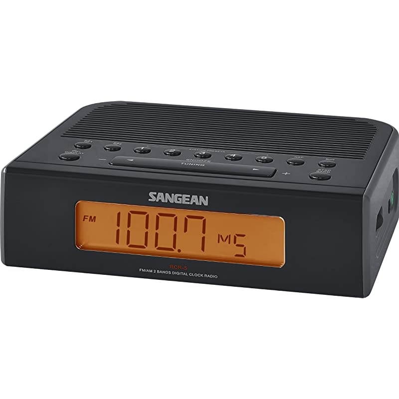 RCR5BK Digital AMFM Clock Radio Black