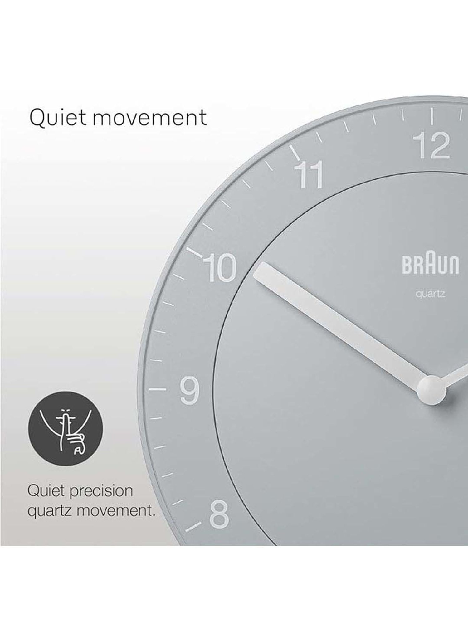 Braun Grey Classic Travel Analog Alarm Clock