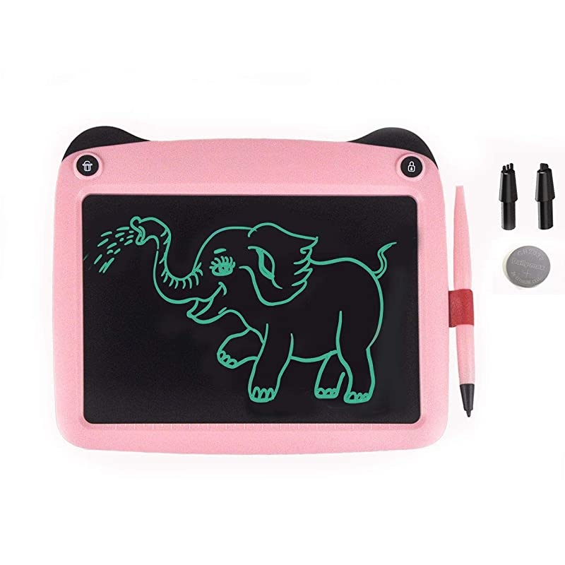 9 inch Writing Drawing Board Doodle Board Toys for KidsBirthday Gift for 45 Years Old Kids Adults LCD Writing Tablet with Stylus Smart Paper for Drawing Writer Pink