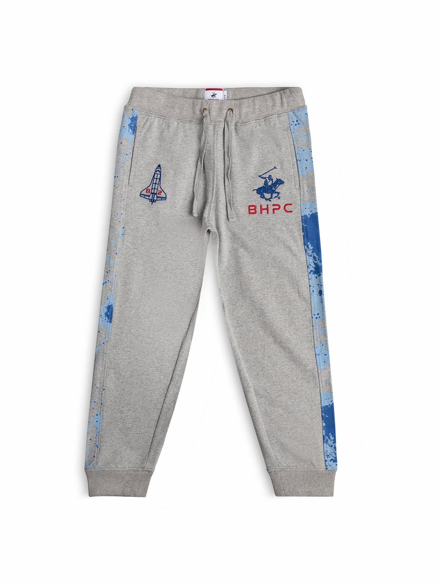 Beverly Hills Polo Club Boys Grey Textured Joggers