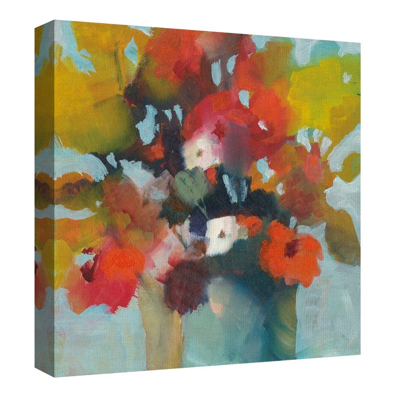 30"x30" Pot Of Flowers By Michelle Abrams Art Of Canvas - Fine Art Canvas