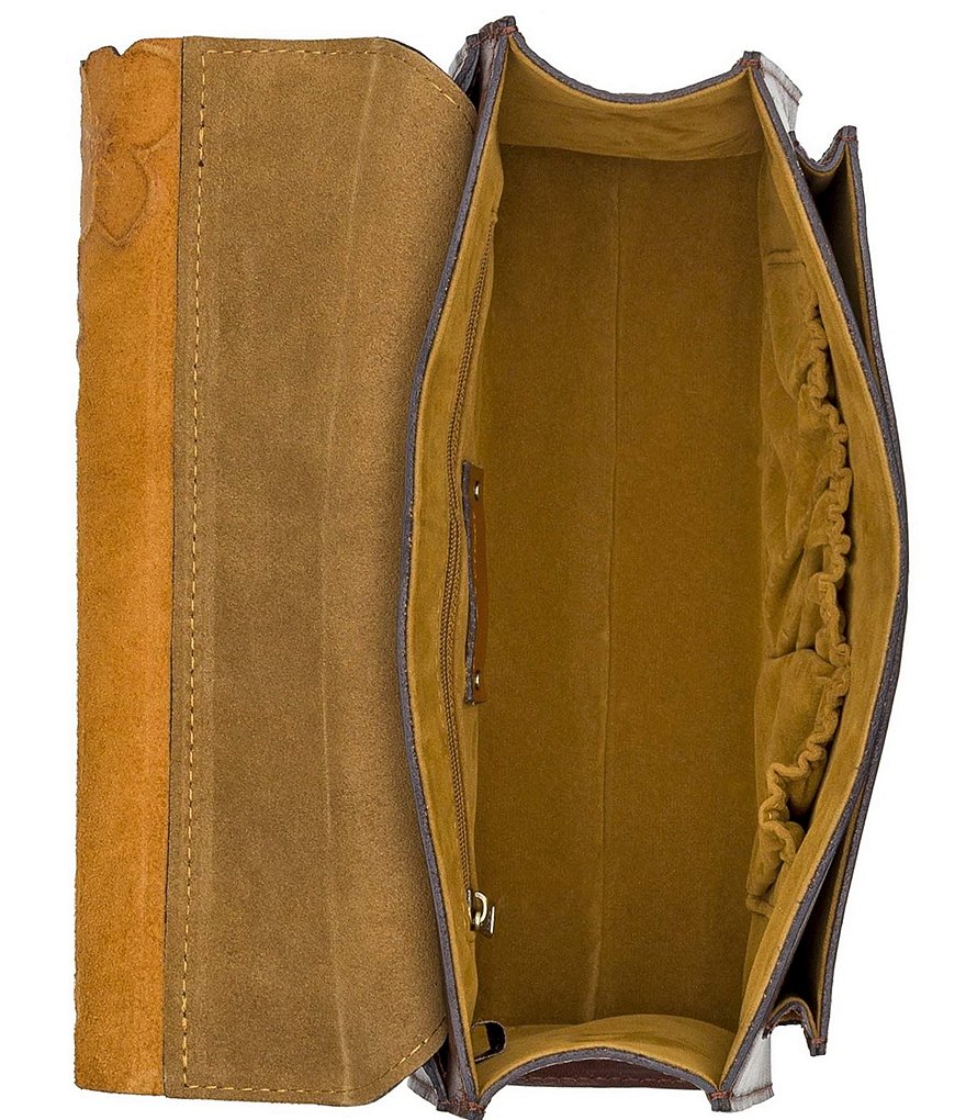 Patricia Nash British Tanned Collection Charonne Floral Satchel Bag