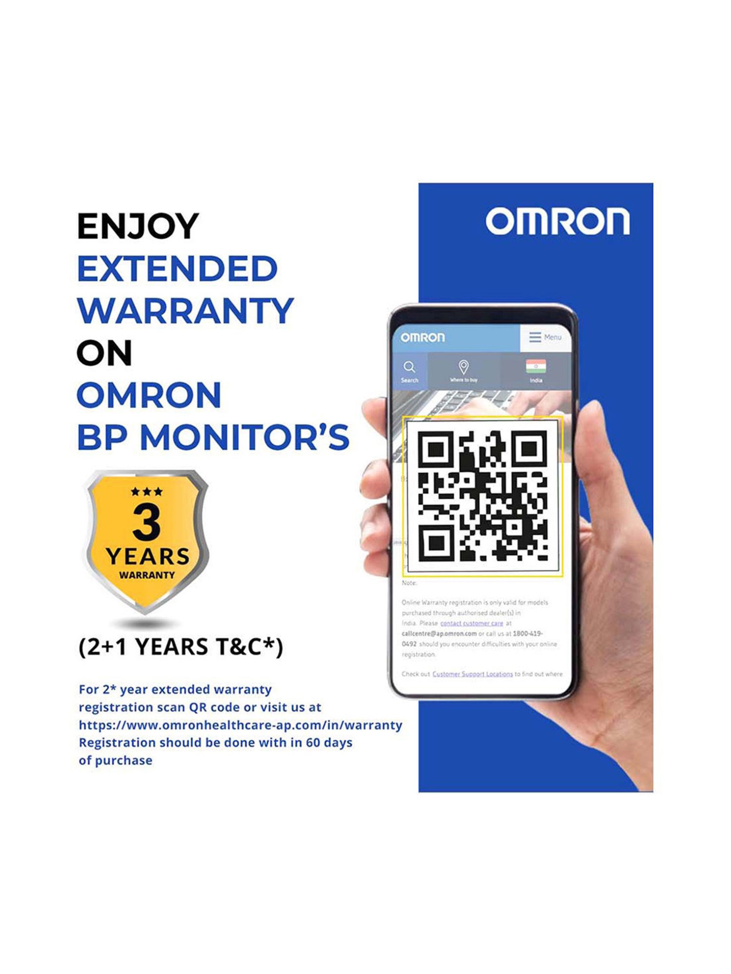 Omron HEM-7156 Digital Blood Pressure Monitor with 360 Degree Accuracy Wrap (White)