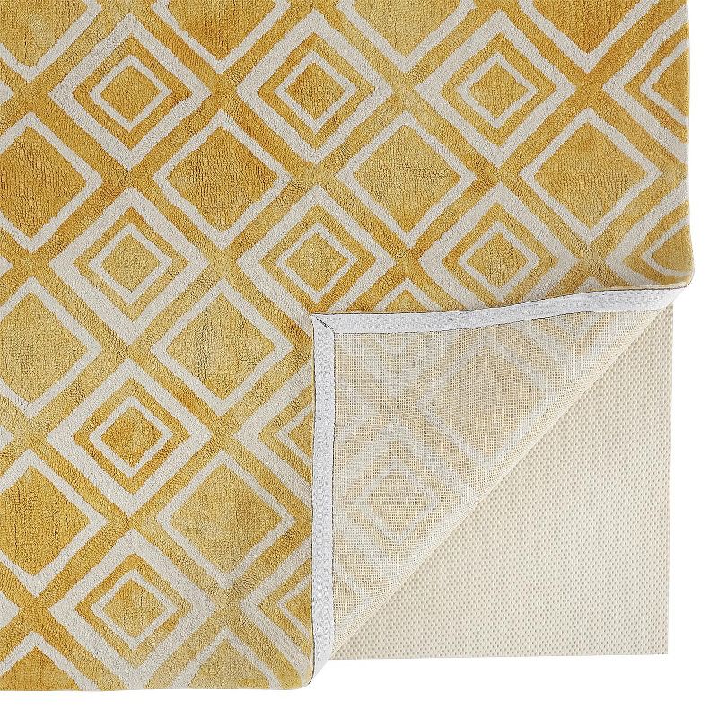 2'6"x8' Runner Hand Made Tufted Geometric Runner Yellow - Feizy